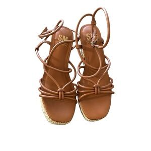 SM New York Women's Brown Strappy Sandals